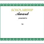 Scholarship Certificate Template PPT