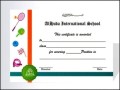 School Achievement Certificate in Sports