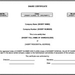 Share Certificate Template Word Doc