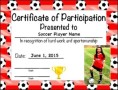 Soccer Certificate of Completion