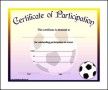 Soccer Participation Certificate Word Format
