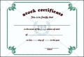 Stock Certificate Template Example