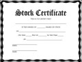 Stock Certificate Template PDF