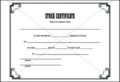Stock Certificate Template to Download