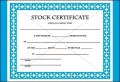 Stock Certificates Template