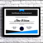 Student Certificate of Achievement
