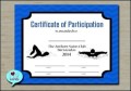 Swimming Participation Certificate