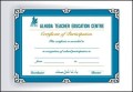 Teacher Training Certificate