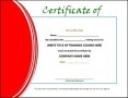 Training Certificate Template Doc Sample