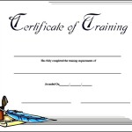 Training Certificate Template Free