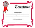 Training Completion Certificate Template