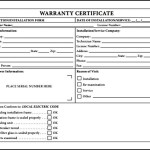 Warranty Certificate Template Pdf