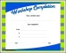Workshop Completion Certificate