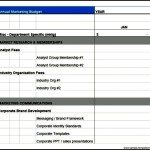 Annual Marketing Budget Plan Template Excel
