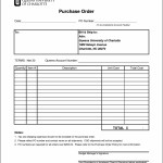 Blank Purchase Order Form Template