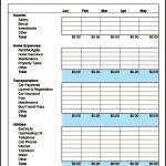 Blank Yearly Budget Spreadsheet Template