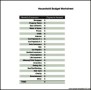 Daily Household Budget Template