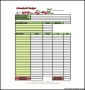 Detailed Household Budget Template