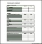 Event Budget Worksheet Example