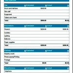 Example Event Budget Template