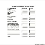 Free Disney Vacation Budget Template PDF Download