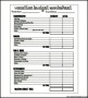 Free Vacation Budget Worksheet Printable PDF