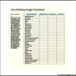 Free Wedding Budget Worksheet PDF