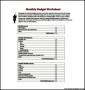 Monthly Budget Worksheet Template PDF