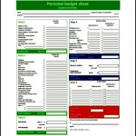 Personal Budget Sheet Sample PDF Download