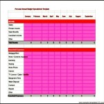 Personal Yearly Budget Spreadsheet Template
