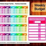 Printable Weekly Budget Full Box Template Download