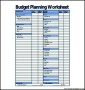 Sample Budget Planning Worksheet Template PDF