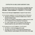 Contractor Non Disclosure Agreement Form PDF Template