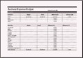 Business Expense Budget Template