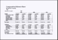 Comparative Balance Sheet Template Excel