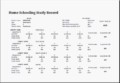 Home Schooling Study Record Template