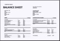 MS Excel Calculating Ratios Balance Sheet Template