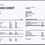 MS Excel Calculating Ratios Balance Sheet Template