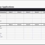 MS Excel College Comparison Worksheet Template