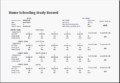 MS Excel Home Schooling Study Record Template