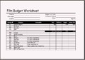 Sample Film Budget Worksheet Template Excel