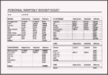 Sample Personal Monthly Budget Sheet Template
