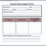 Data Analysis Template For Teachers