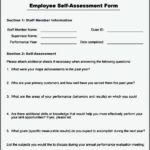 Employee Self Assessment Form Template