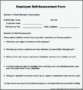 Employee Self Assessment Form Template