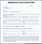 Member Application Form Template