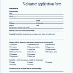 Sample Volunteer Application Form Template