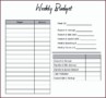 Simple Weekly Budget Template