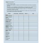 Family Monthly Expense Calculator Worksheet
