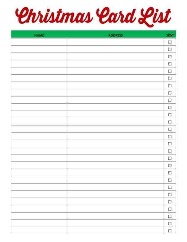 christmas Top 5 Free Christmas Card List Templates card list template best u design imagesrhvisitlagunabchcom organizer alannoscrapleftbehindcorhalannoscrapleftbehindco christmas Top